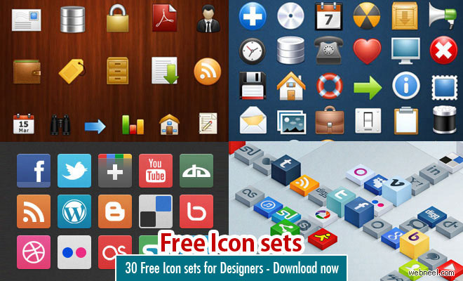 30 Free Icon sets for graphic and web designers - Download now