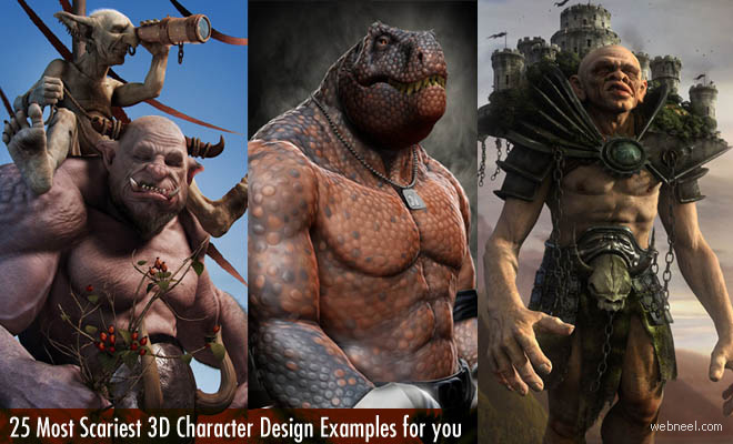 25 Most Scariest 3D Monster Character Design examples for your inspiration