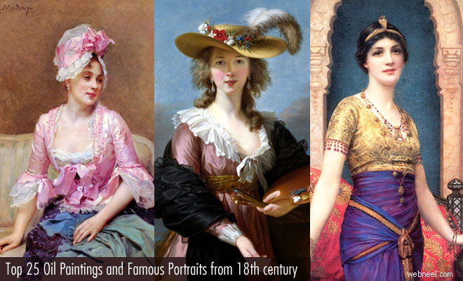 Top 25 Oil Paintings and Famous Portraits from 18th century
