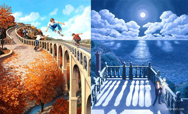 25 Fantastic Optical Illusion Art works and Paintings by Rob Gonsalves