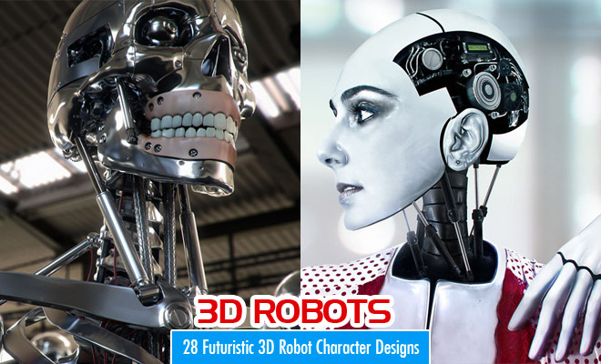50 Best 3D Robot Character Designs and Futuristic 3D Models