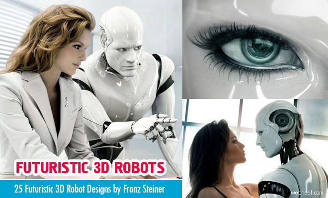 25 Futuristic 3D Robot Designs by Franz Steiner - Relationship with Human