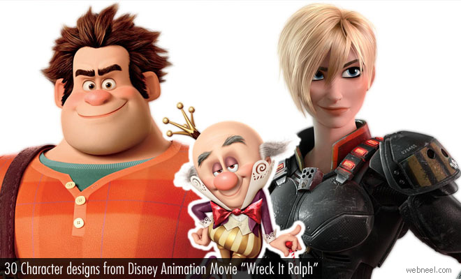 30 Character designs from Disney Animation Movie Wreck It Ralph