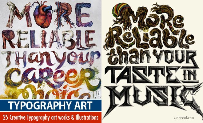 50 Creative Typography Art works and Illustration ideas - 2