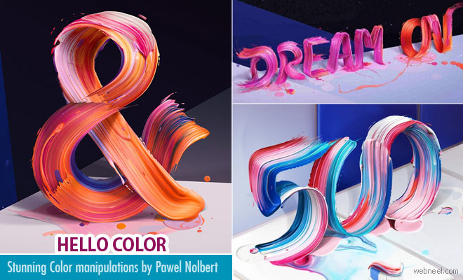Hello Color - Stunning Color Manipulations and Typography Ads of Pawel Nolbert 