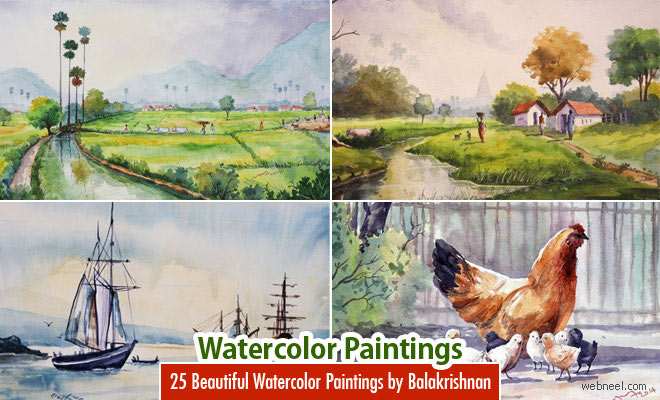 25 Beautiful Watercolor Paintings by Tanjore artist Subbaiyan Balakrishnan