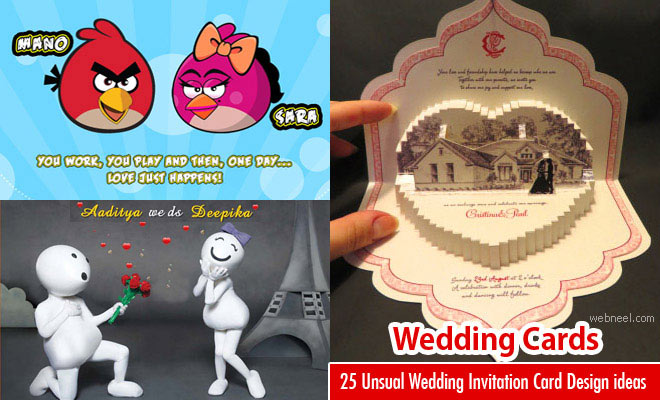 35 Creative and unusual Wedding Invitation Card Design Ideas