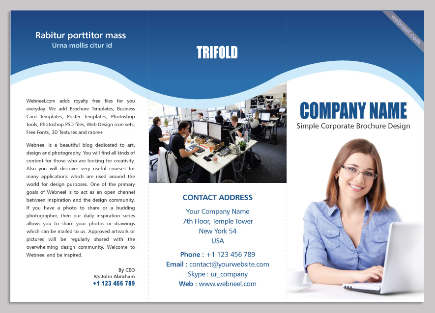 13 Corporate Trifold Brochure Design Template