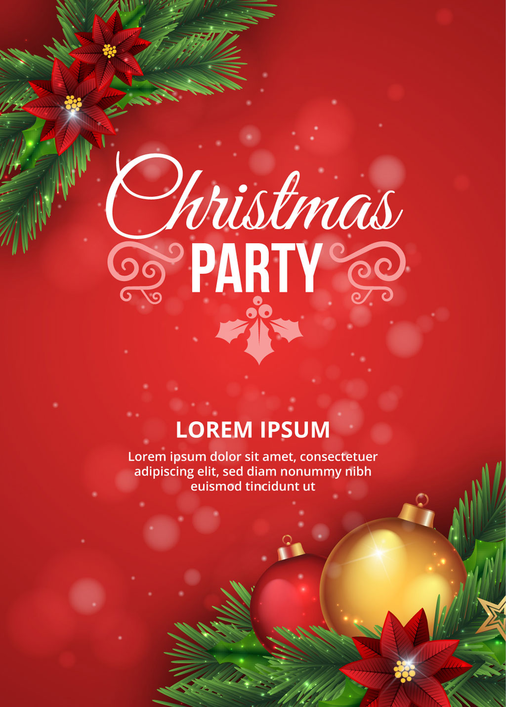 2 free christmas vector party poster