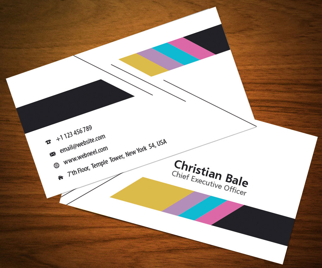 Colorful business card template   Free Download