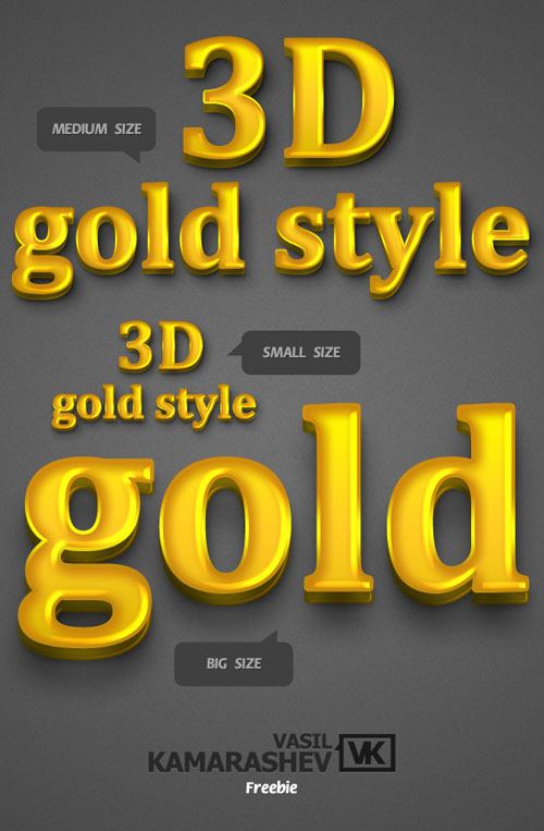 3D Gold Style