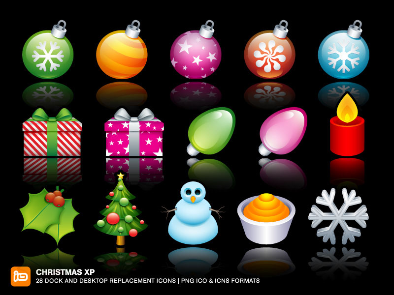 Christmas XP   Dock and Desktop replacement icons   PNG ICO ICNS