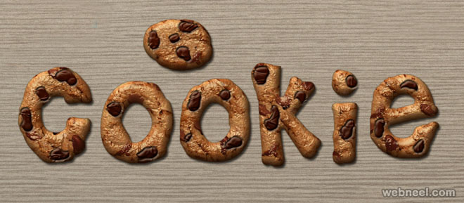 Cookie text effect photoshop layer style