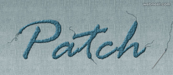 fabric patch photoshop layer style