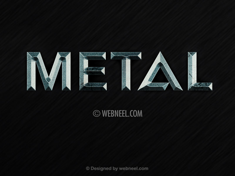 Metal effect Free Photoshop Layer style psd by webneel