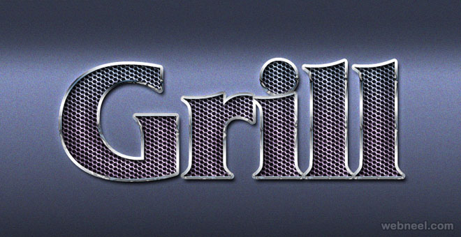 Grill metal photoshop layer style