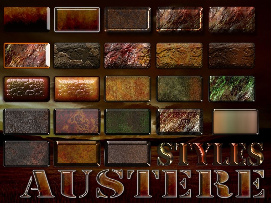 Metal Rust and Dirty Photoshop Layer Styles by manoluv