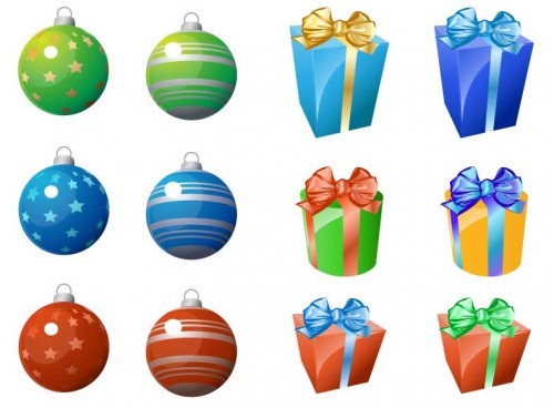 Christmas Ornaments and Gifts Icons