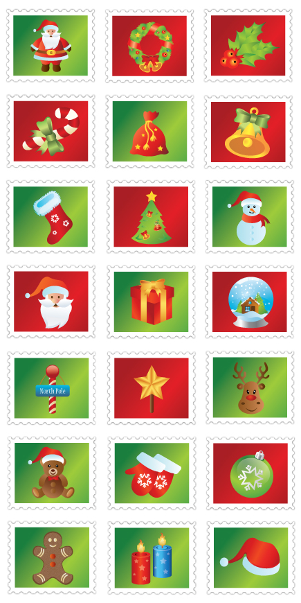 Free Christmas Icons pack in vector AI EPS 21icons