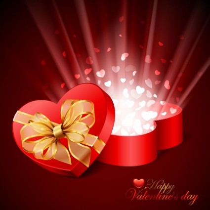 Valentines Day Greeting Card Vector Illustration