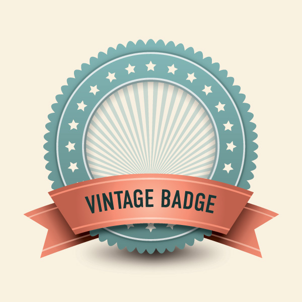 Vintage Badge Vector Graphic