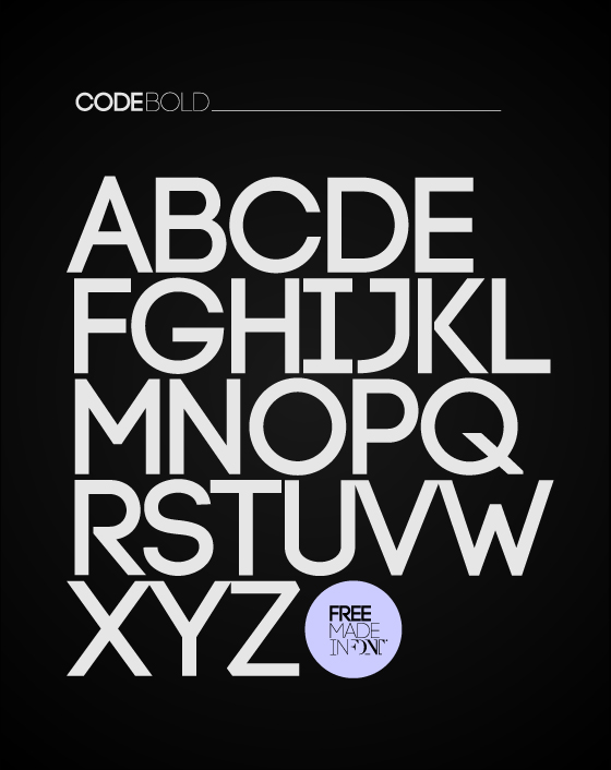 CODE free font (  )