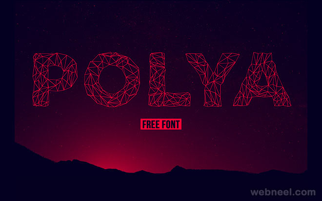 Polya - free font by Adrien Coquet ( 50 Royalty free fonts for designers )