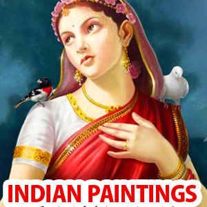 traditional indian beauty painting