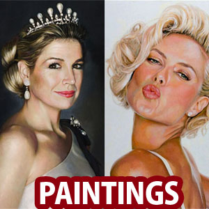 25 Hilarious and Beautiful Celebrity Paintings by Tos Kostermans