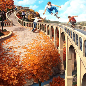 25 Fantastic Optical Illusion Art works and Paintings by Rob Gonsalves