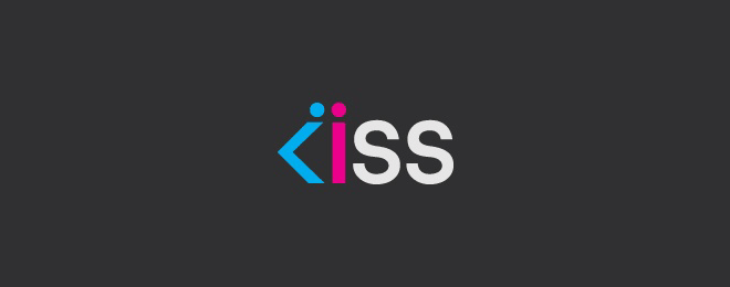 kiss creative and brilliant logo design