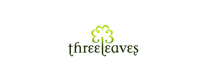 three leaves by fogra brilliant logo design