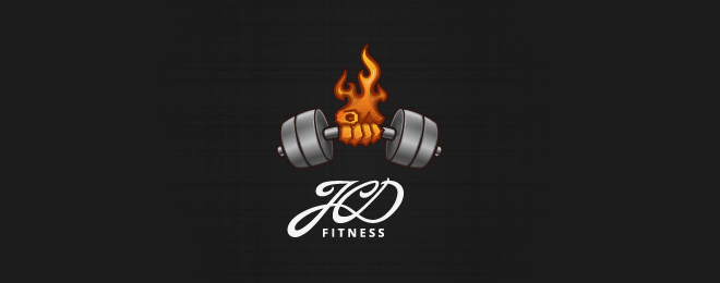 21 gym fitness logo design
