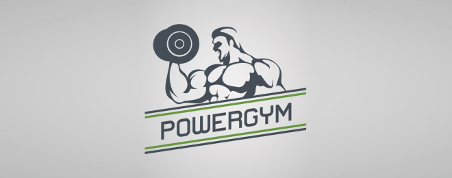 30 power gym fitness logo design