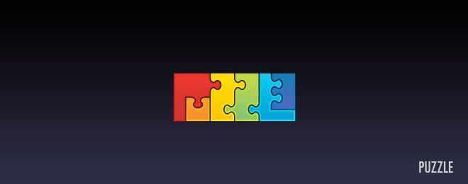 40 puzzle creative and brilliant logo design