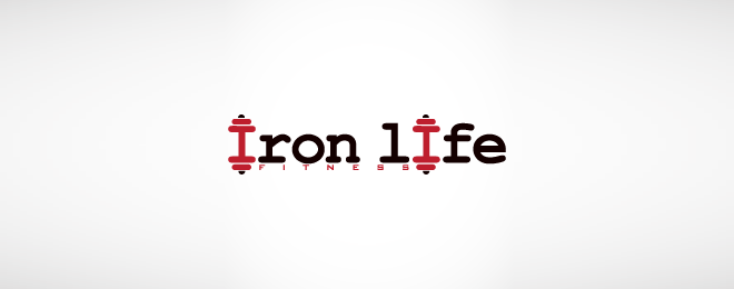iron life fitness logo design
