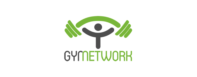 7 gym network fitness logo design