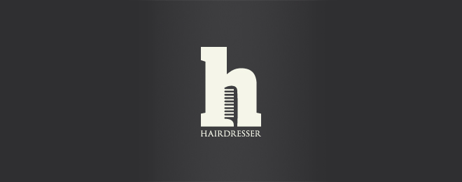 14 salon barber logo design