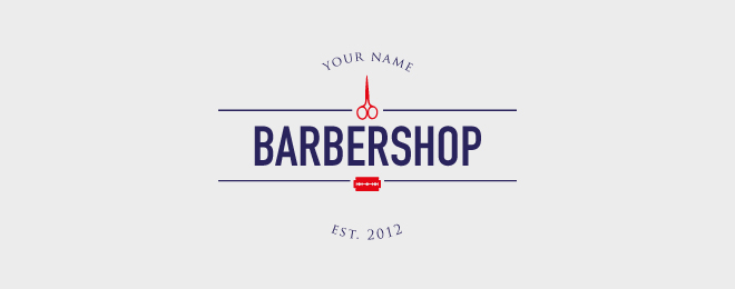 mens salon barber hair logo