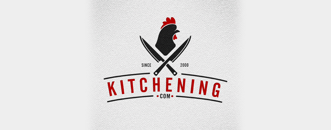 kitchen king rooster logo design
