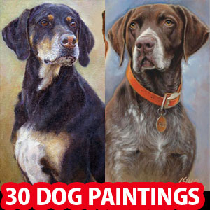 a dog painting