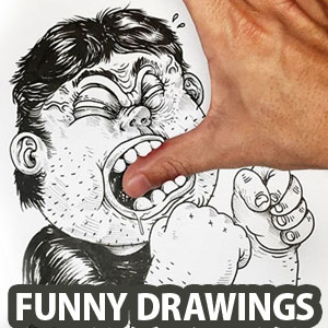 Fight with their own creator - Funny Drawing ideas by Alex Solis