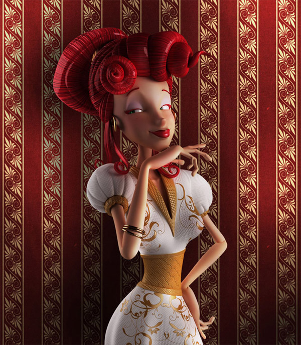 3d character design princess by marcosnicacio