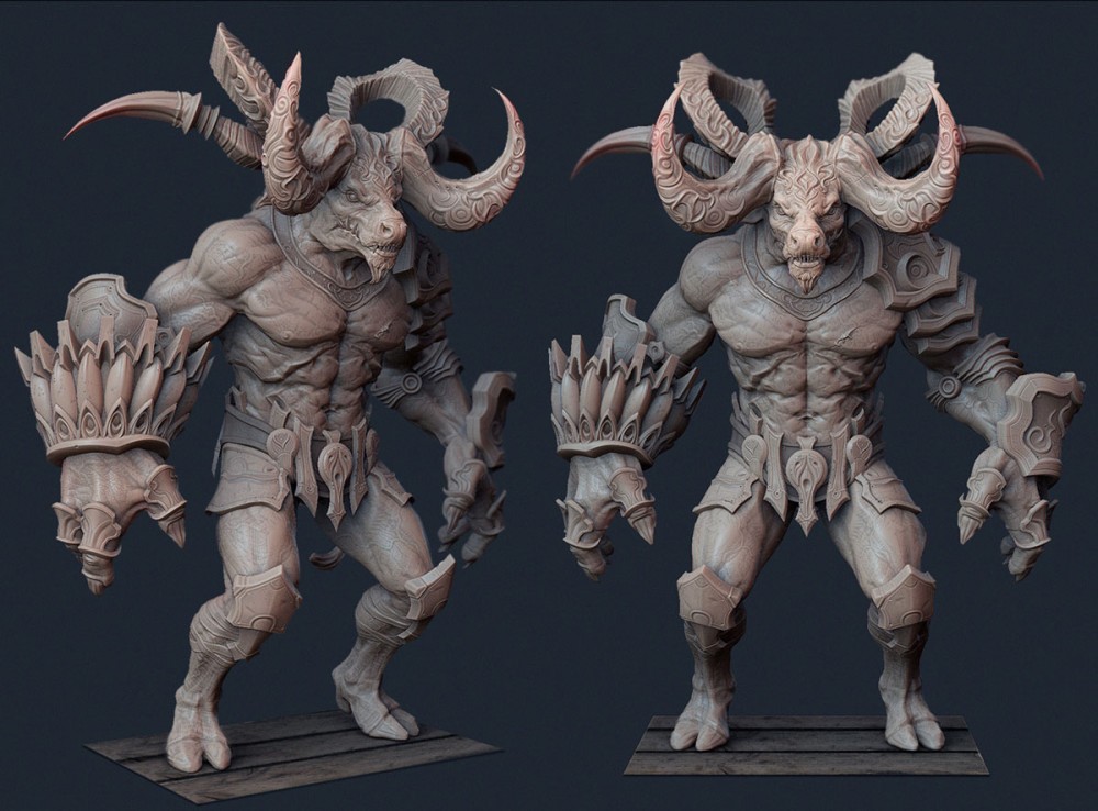 fantasy buffalomodel monster 3d models