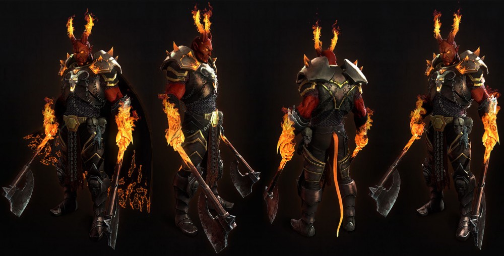 3d model demon warrior