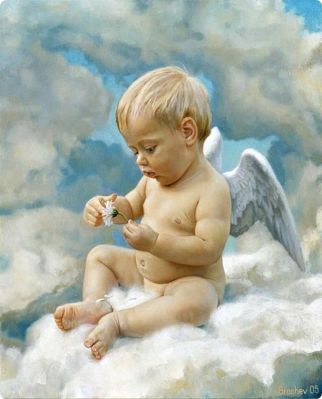 angel baby painting