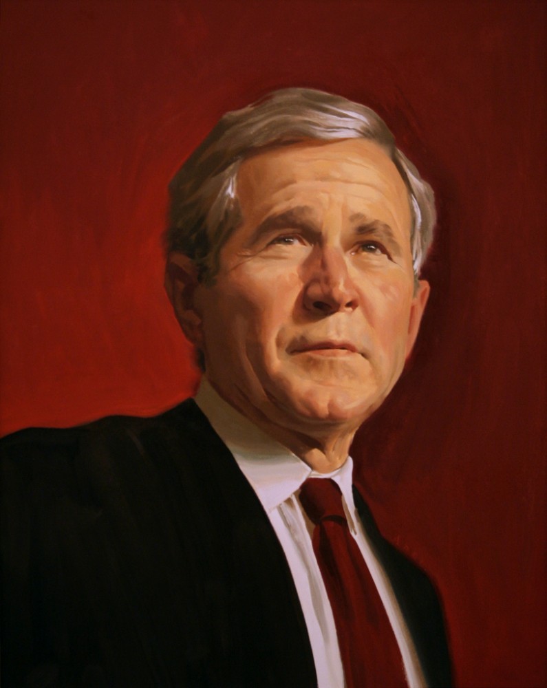 paintings illustration caricature George W Bush Time cover