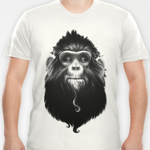 tshirt artworks monkey drawing by lukas brezak