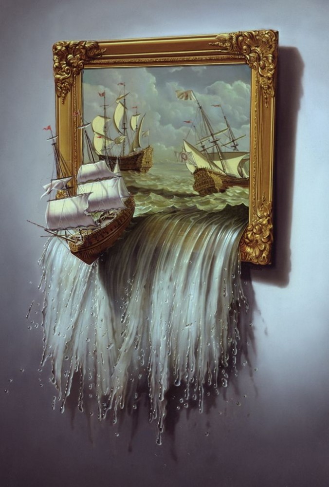 surreal painting Tim obrien illusion creative awesome best editorial illustration art work