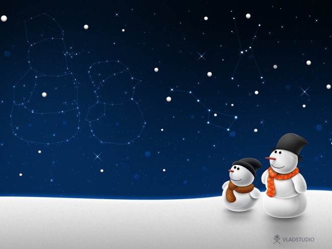 snowman constellation wallpaper